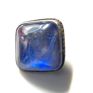 TlM Vintage Blue Butterfly Wing Brooch Pin Sterling Made in England